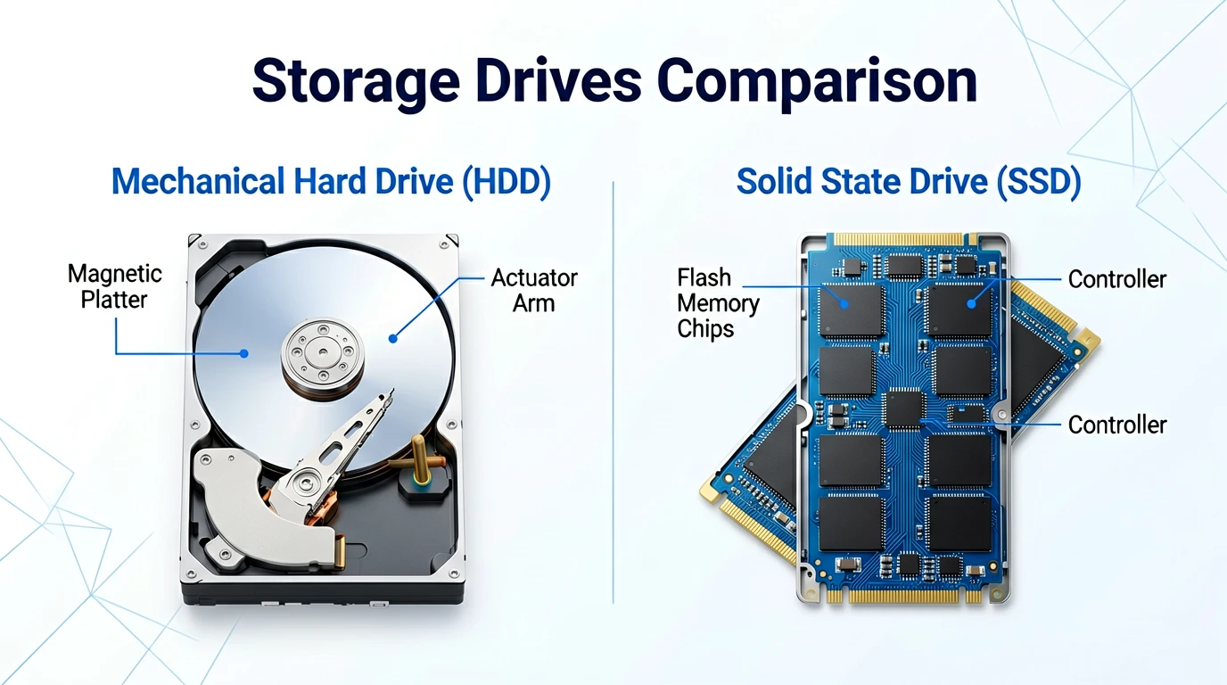 HDD vs SSD 结构对比